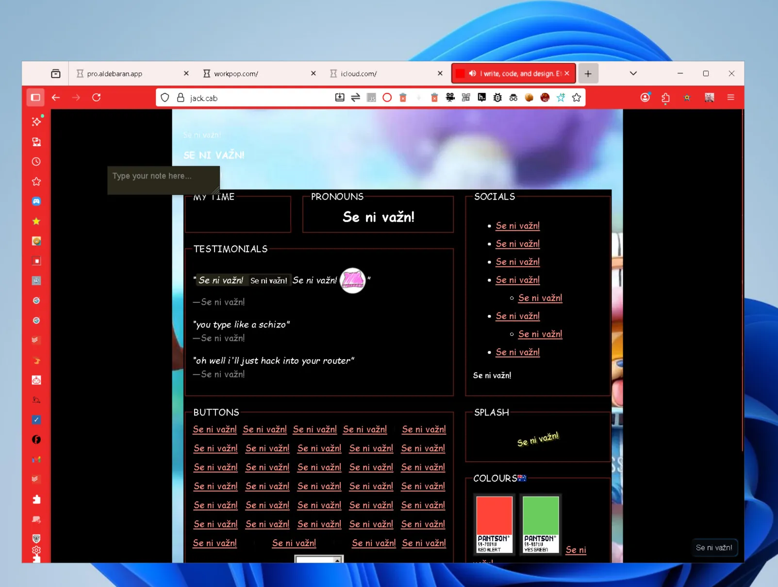 Firefox loaded with every installable extension